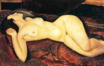  1917 Oil Painting - recumbent nude 1917 Amedeo Modigliani